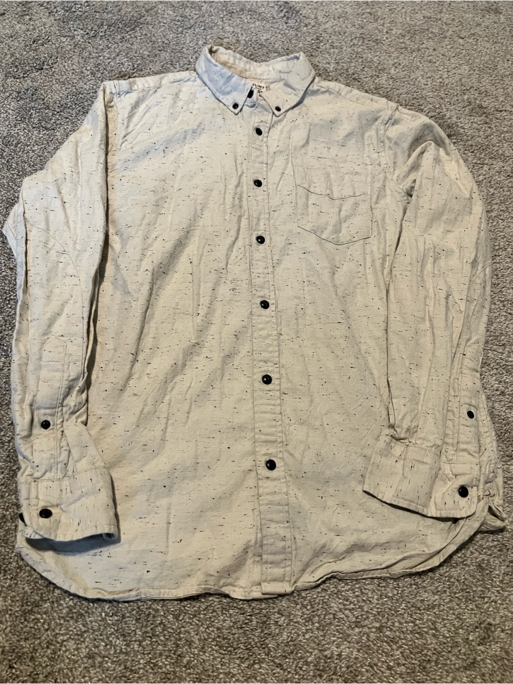 FLINT AND TINDER DONEGAL ARCHITECT BUTTON DOWN COTTON LONGSLEEVE SHIRT SIZE L